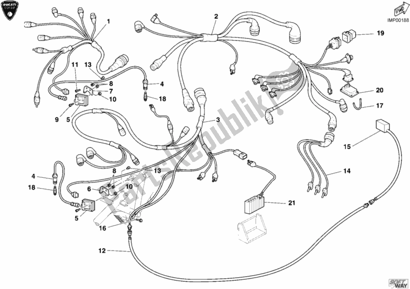 All parts for the Wiring Harness of the Ducati Superbike 998 RS 2003